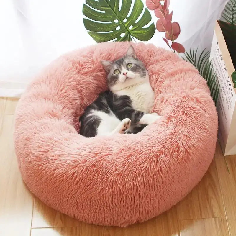 Round Shaped Pet Bed, 1 Count Plush Pet Nest, Soft & Comfy Pet Bed for Dog & Cat, Pet Supplies