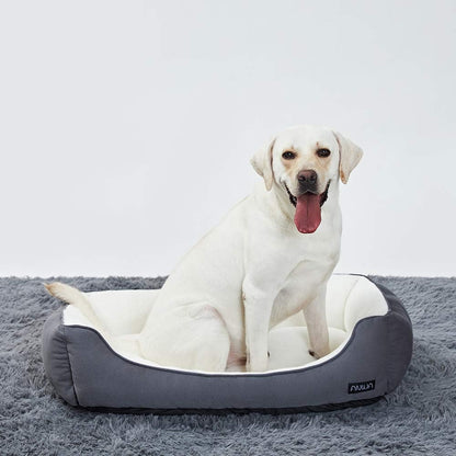 Dog Bed Medium Dogs, Large Pet Bed, Washable Dog Bed for Large Dogs Deep Grey 24 Inch