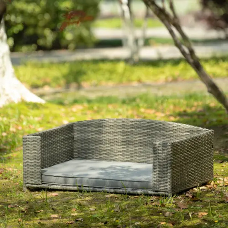 Dog Bed, Pet Bed, Pet Enclosures, Pet Outdoor Furniture, Pet Patio Furniture, Seasonal PE Wicker Pet Furniture, Dog Bed with Cushion