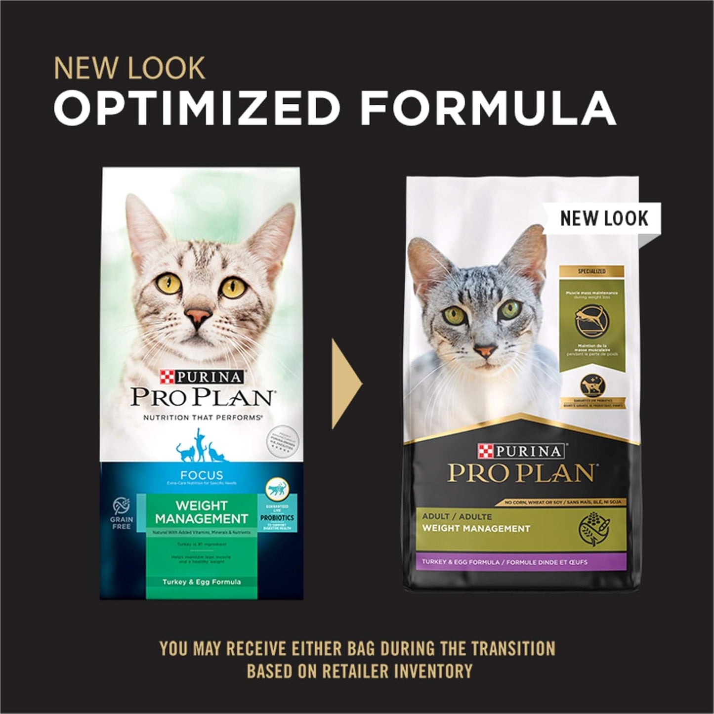 with Probiotics, Grain Free Weight Management Dry Cat Food, Turkey & Egg Formula - 12.5 Lb. Bag