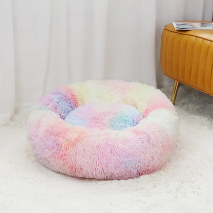 Round Shaped Pet Bed, 1 Count Plush Pet Nest, Soft & Comfy Pet Bed for Dog & Cat, Pet Supplies