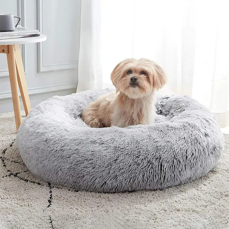 Round Shaped Pet Bed, 1 Count Plush Pet Nest, Soft & Comfy Pet Bed for Dog & Cat, Pet Supplies